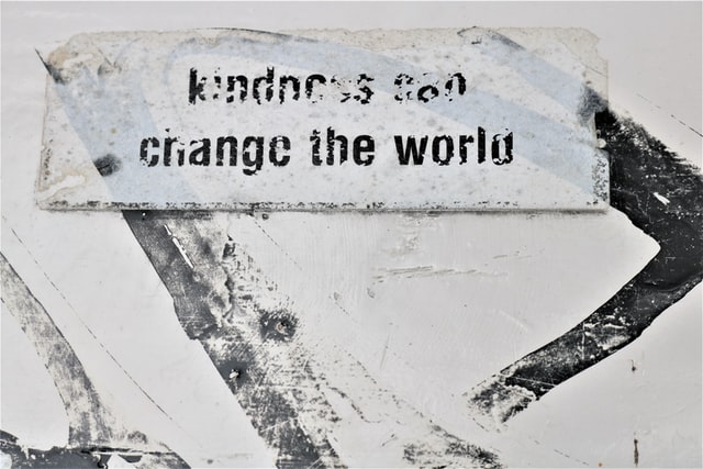 graphic that says, "kindness can change the world"