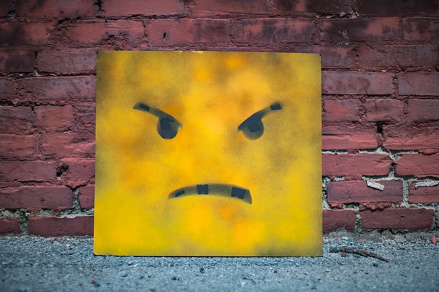 angry face block