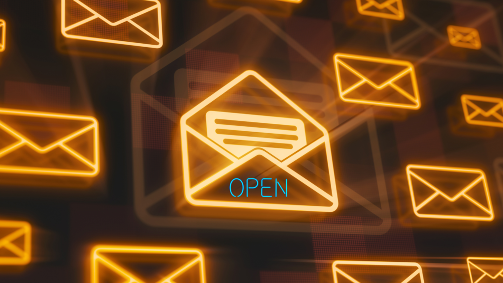 Open mail icon. Emails after you increase open rates.