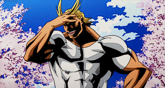 All Might laughing, a great example of how to write engaging characters